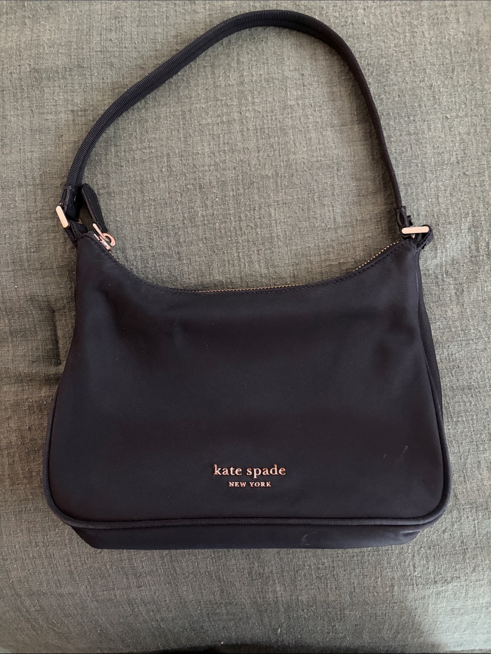 kate spade Black Shoulder Bag with Gold-Tone Logo